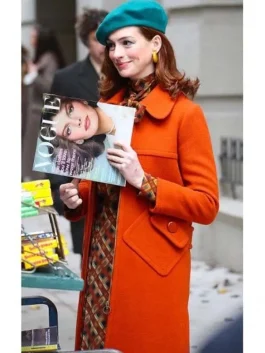 Lexi Modern Love Orange Wool Coat side