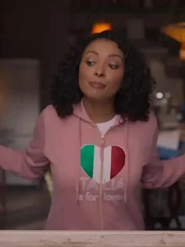 Love in the Villa 2022 Kat Graham Pink Hoodie back