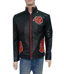 Akatsuki Cloak Black Leather Jacket