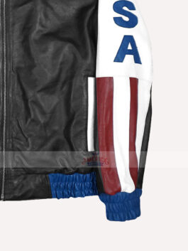 American Flag Vintage Leather Jacket