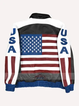 American Flag Vintage Leather Jacket