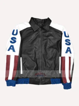 American Flag Vintage Leather Jacket