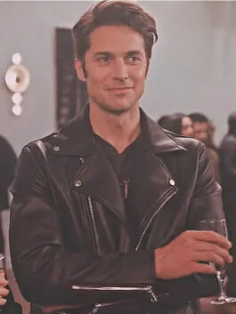 Emily in Paris S02 Gabriel Leather Jacket