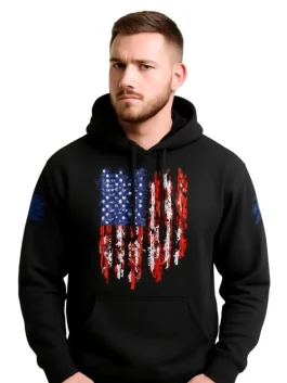 American Flag In Guns 2.0 Hoodie