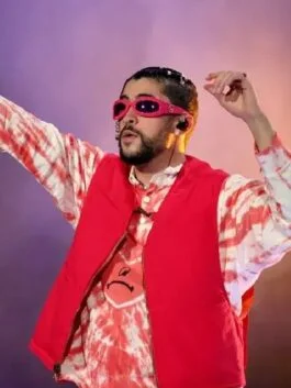 Coachella 2023 Bad Bunny Red Vest