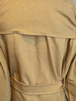 A detailed side view of the brown Blade Runner 1982 Rick Deckard Trench Coat by America Jackets.
