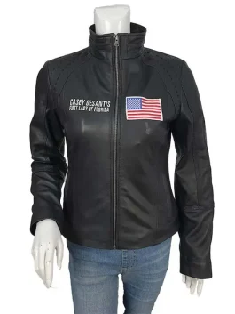 Casey Desantis Black Leather Jacket