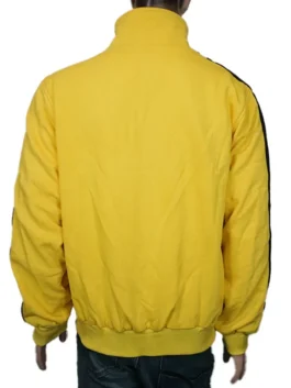 Back view of the yellow and black Game Of Death Bruce Lee Tracksuit at America Jackets.