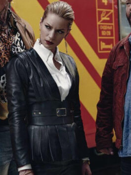 The Machine Iva Babic Black Leather Coat