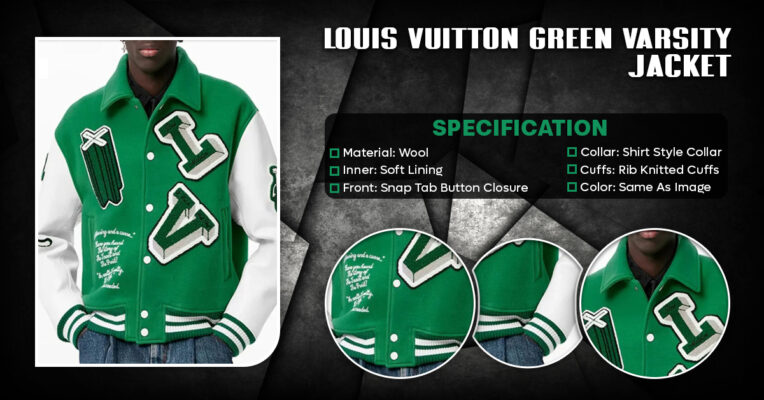 Louis Vuitton Green Varsity Jacket