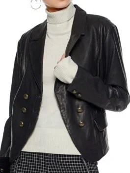 Madchen Amick Riverdale Black Leather Blazer