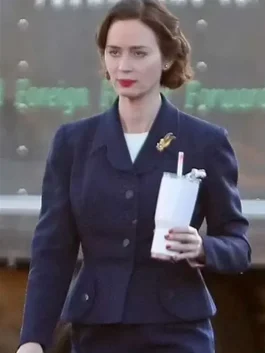 Oppenheimer Emily Blunt Wool Coat