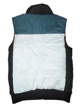 Back view of a Philadelphia Eagles cheer uniform vest in midnight green, white, and black, part of the official Eagles cheerleader outfits.