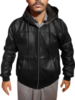 Power Book II Ghost S02 Lorenzo Tejada Hooded Leather Jacket