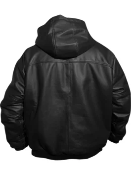 Power Book II Ghost S02 Lorenzo Tejada Hooded Leather Jacket back