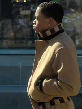 Power Book II Ghost Tariq St Patrick Brown Jacket side pose