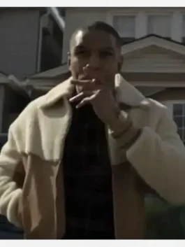 Power Book II Michael J Ferguson Brown and Off White Jacket (back)