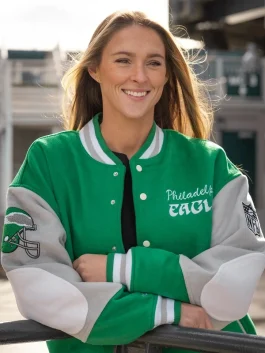 Diana Eagles Green Varsity Jacket