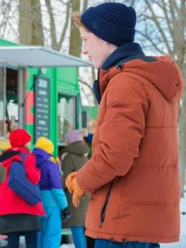 Snow Day Hal Brandston Orange Puffer Jacket