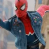 Spider-Man Across the Spider-Verse Spider-Punk denim vest with spikes and patches.