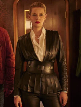 The Machine Iva Babic Black Leather Coat