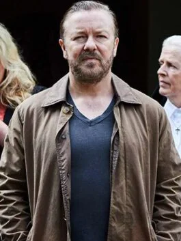 Ricky Gervais After Life S03 Brown Jacket