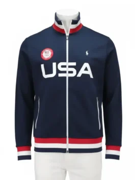 US Olympic Team track jacket for men. Red white blue Team USA jacket to Buy Team USA track jacket online.