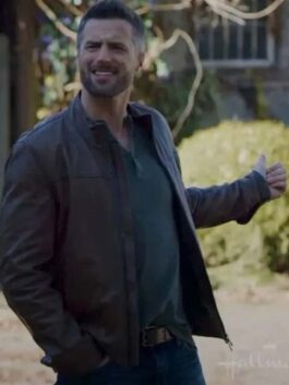 The Wedding Cottage Evan Stanford Brown Leather Jacket