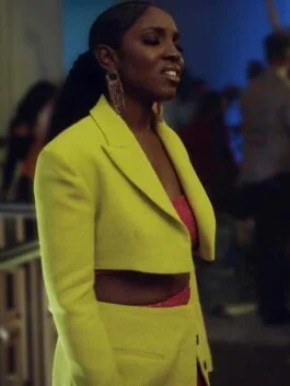 House Party 2023 Mika Lime Green Cropped Jacket