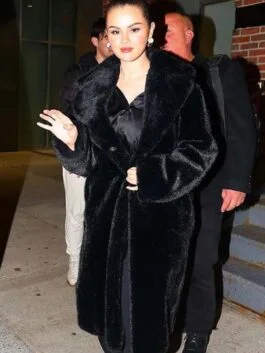 Rare Beauty Event 2023 Selena Gomez Vegan Fur Coat