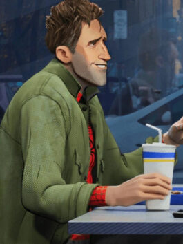 Spider Man Into the Spider-Verse Peter B Parker Green Coat