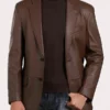 Men’s Brown Leather Blazer