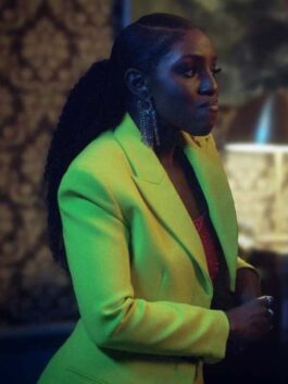 House Party 2023 Mika Lime Green Cropped Jacket