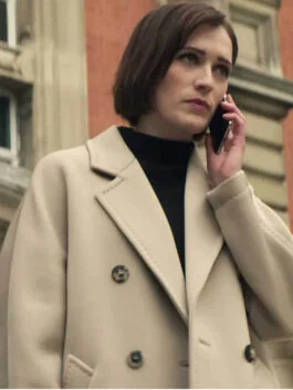 You S04 Kate Galvin Beige Double Breasted Coat