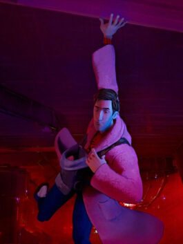 Spider Man Across the Spider-Verse Peter B Parker Pink Coat