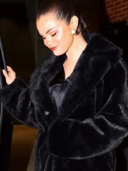 Rare Beauty Event 2023 Selena Gomez Vegan Fur Coat