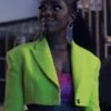 House Party 2023 Mika Lime Green Cropped Jacket