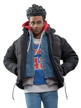 Across the Spider-Verse Miles Morales Black Puffer Jacket