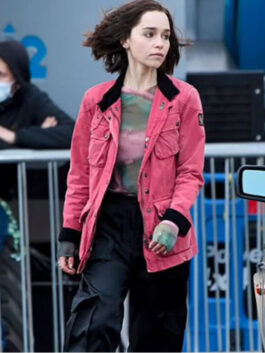 Secret Invasion 2023 Emilia Clarke Pink Jacket