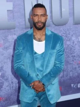 The Mother 2023 Omari Hardwick Blue Blazer