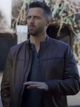 The Wedding Cottage Evan Stanford Brown Leather Jacket