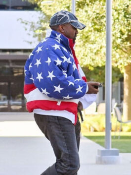 Kanye West American Flag Puffer Jacket