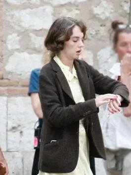 Asteroid City Maya Hawke Black Coat