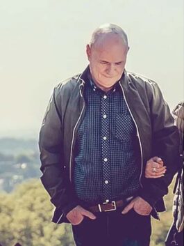 23 Walks Dave Black Leather Jacket