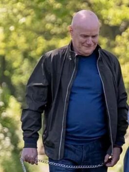 23 Walks Dave Black Leather Jacket