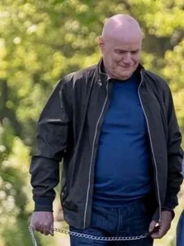 23 Walks Dave Black Leather Jacket
