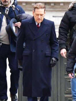 A Haunting in Venice Kenneth Branagh Blue Trench Coat