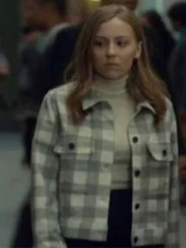 Accused 2023 Bebe Wood Checked Jacket