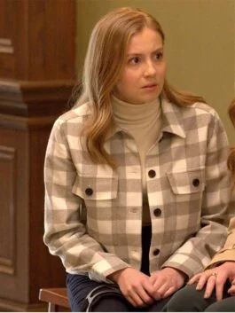 Accused 2023 Bebe Wood Checked Jacket
