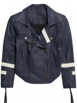 Agents of Shield Chloe Bennet Blue Leather Jacket